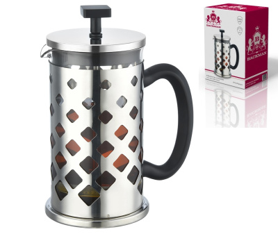 Френч-пресс 600мл  BACKMAN (термост.стекло, нжс) п/у (1/24)