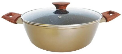 Сотейник 26см Dorato,ст/кр.внутри:3-х слой.АП черного цв.,снаружи:жаропроч.покр.(алюм.) (6)