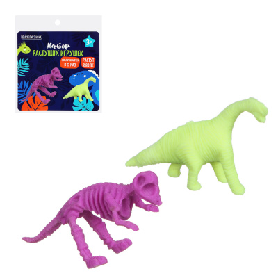 Набор растущих фигурок, 2 шт., ТПР, 10х10х0,2см, Игроленд, 10-16диз (24/24)