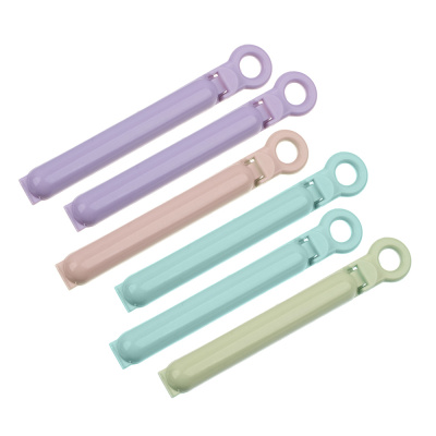 Набор зажимов для пакетов 6шт (пластик) (1/12/240)