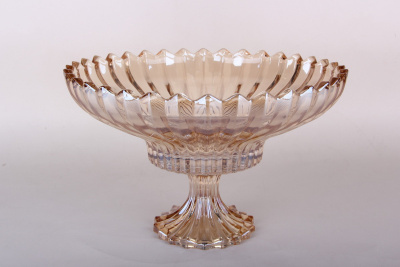 Блюдо 31.5х19см на ножке Amber (стекло) (1/4)