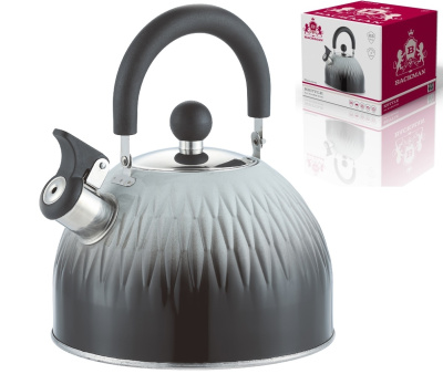 Чайник 2,5л со свистком BACKMAN (нжс,капсул.индукц.дно,) п/у (1/12)