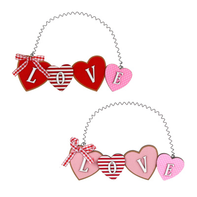 Декор на подвесе, сердца, 24x7,5 см, МДФ (4/4)