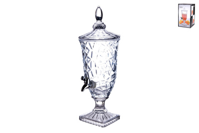 Диспенсер для напитков 2л 21.5*21.5*37 см стекло (1/6)