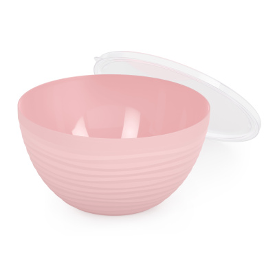 Чаша "Оазис" 4л (с крышкой) (розовый) пласт.(уп.16)