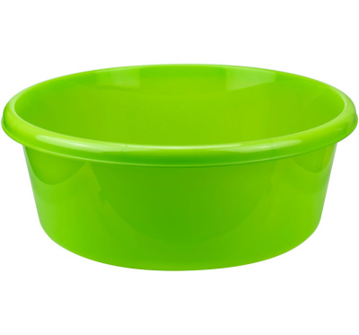 Таз  8л круглый Ярко-зеленый пласт.(1/20)