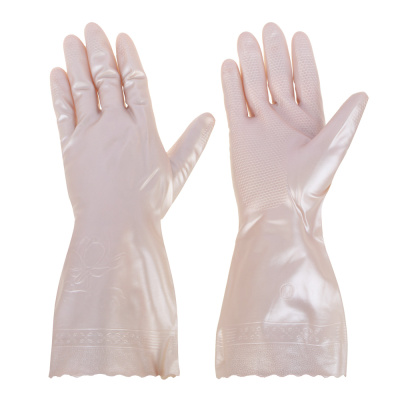 Перчатки хозяйственные, с напылением, размер M, цвет перламутр, ПВХ VETTA (20/200)