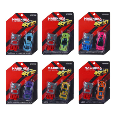 Машинка гоночная с запускалкой, металл,12х17х3см (1/1/324)