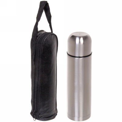 Термос металлический 500мл в черном чехле (1/42)