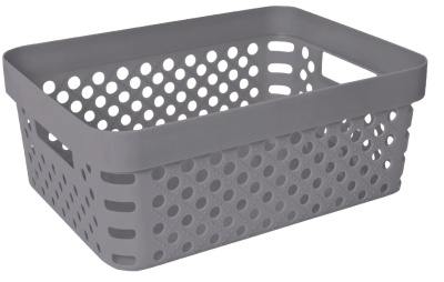 Корзина Eternity 11л, 36х27х14см, серая С1214с,пласт (1/12)