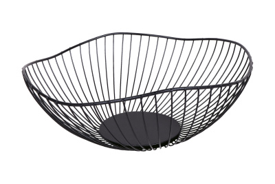 Ваза для фруктов 25х10см черная (1/40)