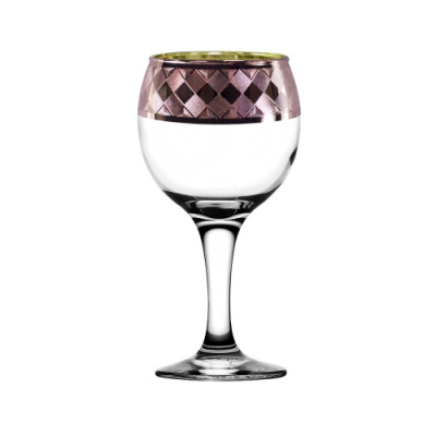 Набор 6 бокалов д/вина 260мл с узором "Витраж" п/у (1/4)