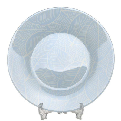 Тарелка Ливс 195мм десертная голуб. (рис.41545/R) стекло (12)