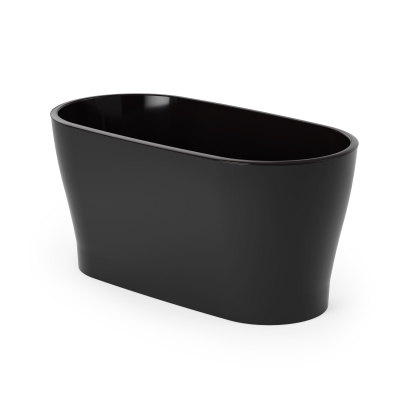 Горшок цветочный "Лея" 4л овальный двойной (с автополивом) (графитовый) (уп.6)