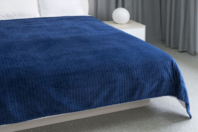 Плед велсофт 160х200 "Veroni" шарики Синий (1/18)