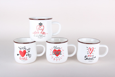 Кружка 370мл микс (фарф) (1/80)