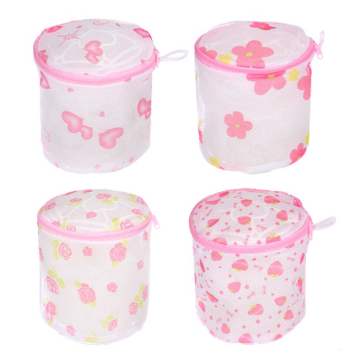 Мешок д/стирки бюстгалтеров 15*15*16см, полиэстер/пластик (4диз) (25/25)