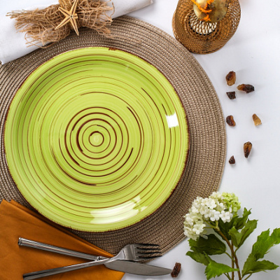 Тарелка обеденная 26см LEMONGRASS (керамика) (6/24)