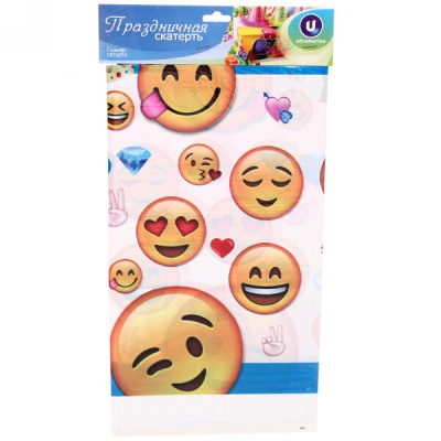 Скатерть "Смайлики" 108*180см, пвх Ultramarine (1/50)