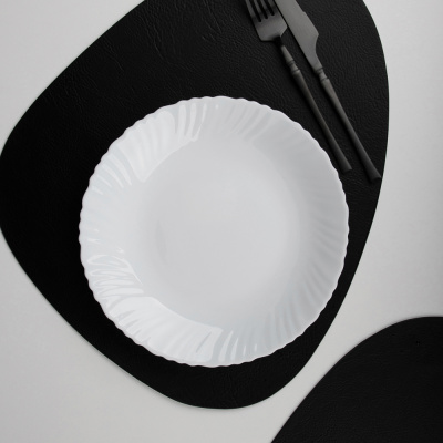 Тарелка 24см подстановочная MILLIMI Бьянко (опал стекло) (1/6/36)