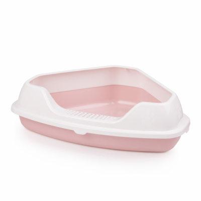 Лоток ALTA "Лекси" угловой (с бортом)(555х415х150 мм)(розовый) (уп.12)