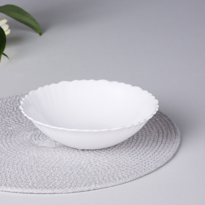 Салатник 16,5см 400мл опаловое стекло, MILLIMI Бьянко Плюс (6/36)