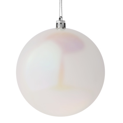 Шар 10см пластик, белый перламутр, 26-245 СНОУ БУМ (1/1)