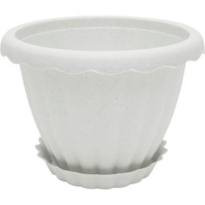 Кашпо 180 2л "Далия" с поддоном "мрамор" (1)