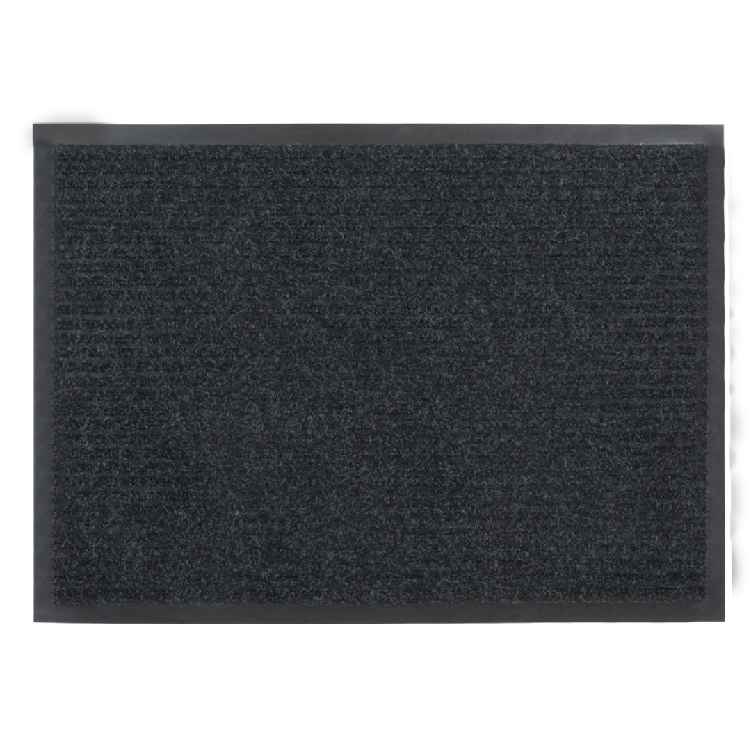 Коврик влаговпитывающий "Ребристый"  40x60 см, черный,  SUNSTEP™(полиэст.+ПВХ) (15/15)