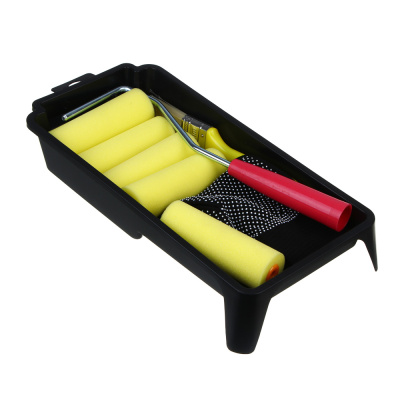 Набор д/малярных работ №4: валик в сборе,ролики запасные,кисть,перчатки,ванночка ЕРМАК (1/30)