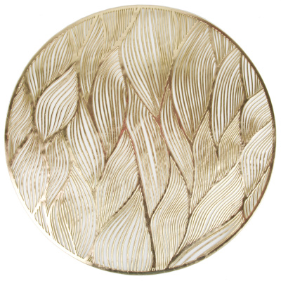 Салфетка сервировочная (плейсмат)  "Аjouré" (золото) d=38см. (min4) (упаковочный пакет)(4/180)