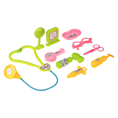 Игровой набор доктора в сетке, 9 пред., пластик, 9,5x20x9 см,  д/детей 3+ИГРОЛЕНД (1/30)