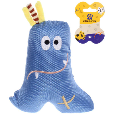 Игрушка д/кошек мягкая "Монстрик", 12*12см, цв.голубой (1/12)