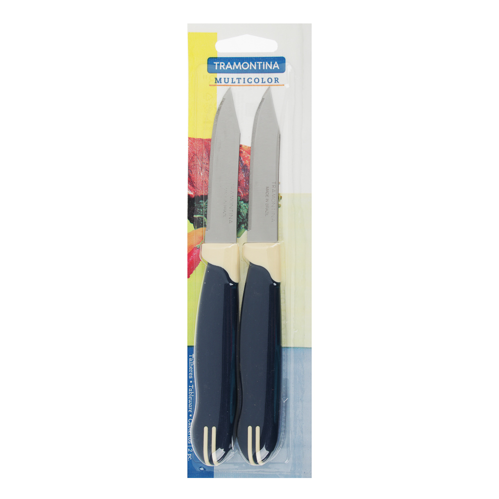 Нож кухонный 8см Tramontina Multicolor (блистер) цена за 2шт. (6/6/300)