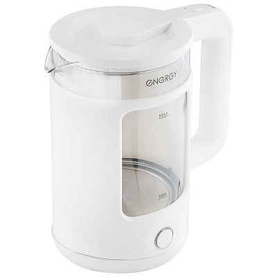 Чайник 1,5л ENERGY E-256 белый (стекло) (1/12)