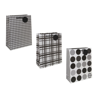 Пакет подарочный, принт, с шильдиком, 32x26x10 см, бумага, 3диз.тм Fntastic (12/240)  