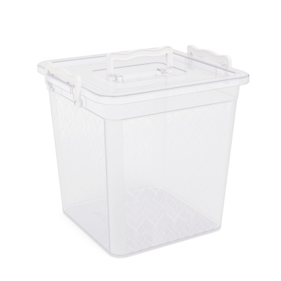 Контейнер 12л квадратный (прозрачный) пласт.(уп.8)