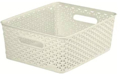 Корзина Curver My Style M,355x296x133мм,13л, с ручками, кремовая (пласт.) С196852 (1/4)