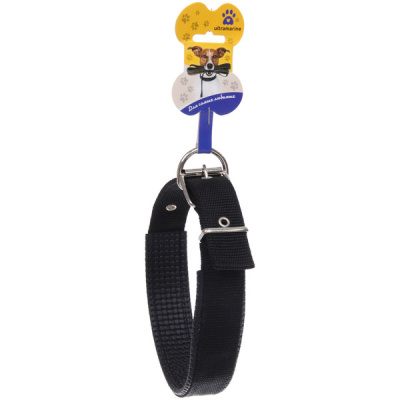 Ошейник д/собак однотонный "ЗООЛЕНД БРО", цвет черный, 3*59см (бирка) (1/12)