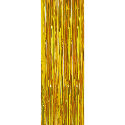 Дождик 100х9см, ПВХ, золото СНОУ БУМ (1/10)