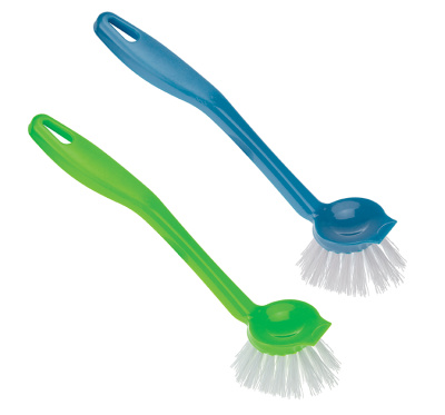 Щетка для мытья посуды КОЛИБРИ малая Микс (3цв) пласт.(1/30)