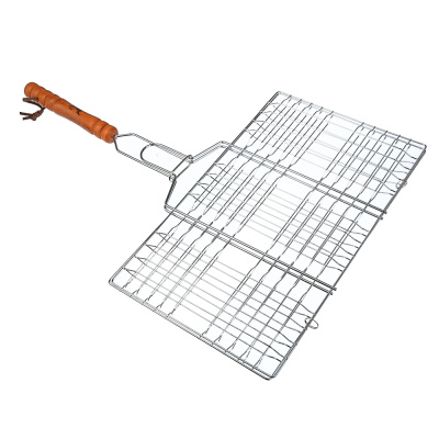 Решетка-гриль 47*34*20см GRILLBOOM (хром, дер/руч) (1/1/60)