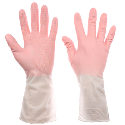 Перчатки хозяйственные, ПВХ, 30см, пара 70г, М VETTA (20/20)