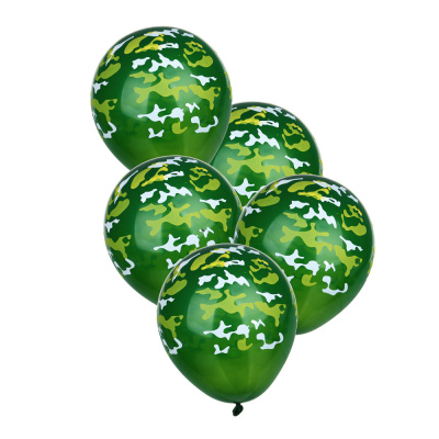 Набор воздушных шаров 5 шт, 12", латекс, камуфляж, арт 23(10/600)