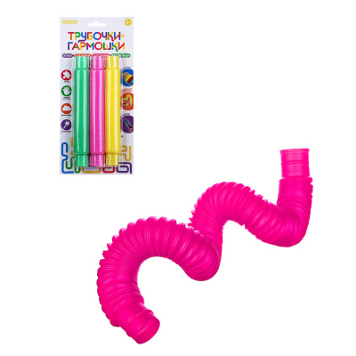 Игрушка развивающая "Веселые тянучки" PP, PE, 14х30см, 6цв (6/72)