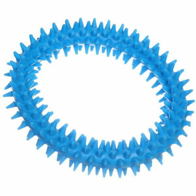 Игрушка д/собаки "Кольцо - Зубочистка", цвет синий, 12,5см (1/12)