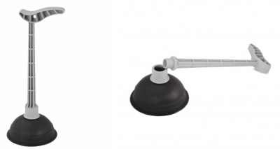 Вантуз (с удлиненной ручкой)(серый) пласт.(уп.18)