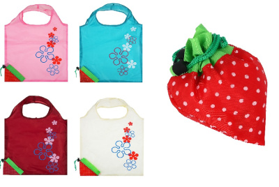 Сумка хоз. "Ягода" 38*58см (складная, полиэстер) (4цв) (1/20/600)