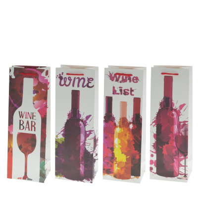 Пакет подарочный (бумага, плотность 210г/м2, блок микс 12шт), L12 W9 H35 см, 4в.(960)