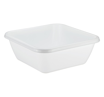 Таз  8л квадратный Белый,пласт (1/20)